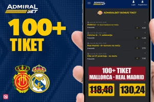 AdmiralBet 100+ tiket - Real i Majorka za kvotu 130,24!